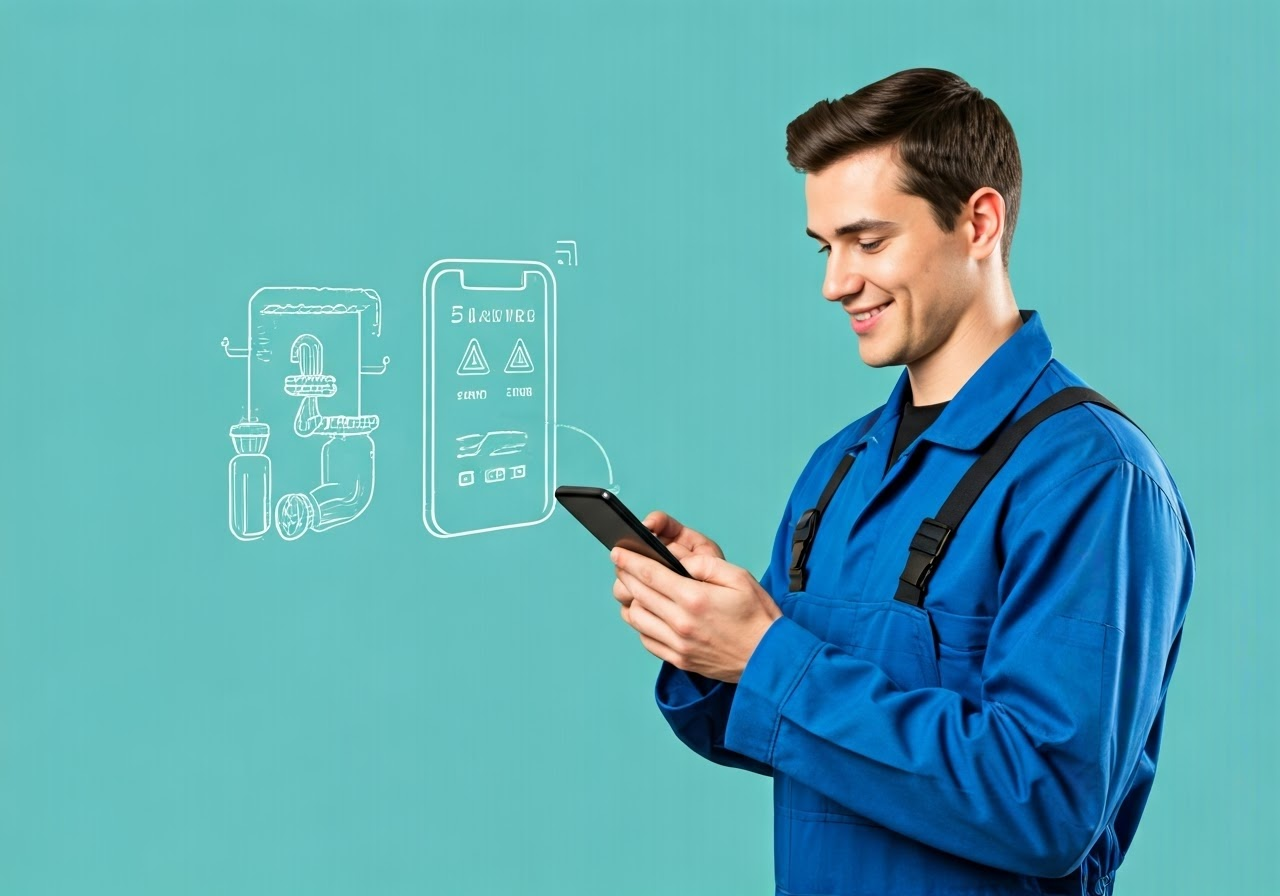 現場で確認作業をする作業員